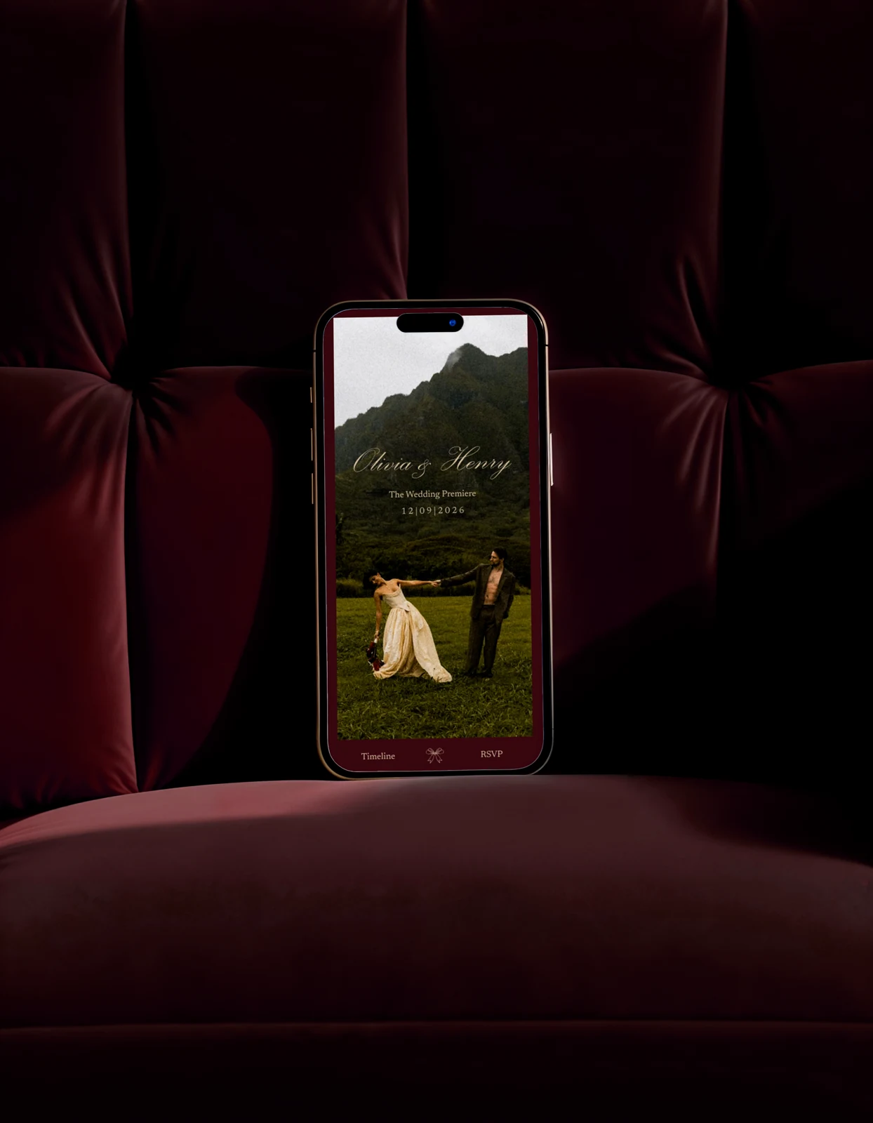 Cinematic wedding invitation