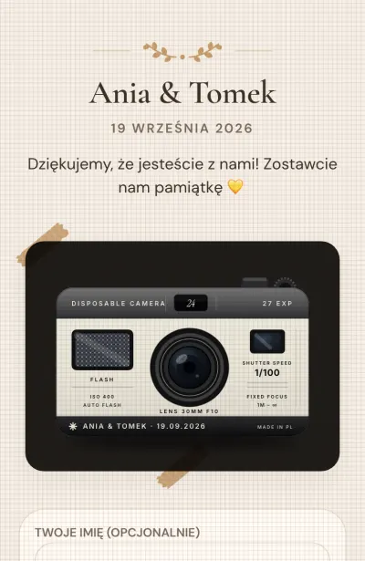 Ekran gościa w stylu Boho