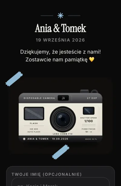 Ekran gościa w stylu Noir
