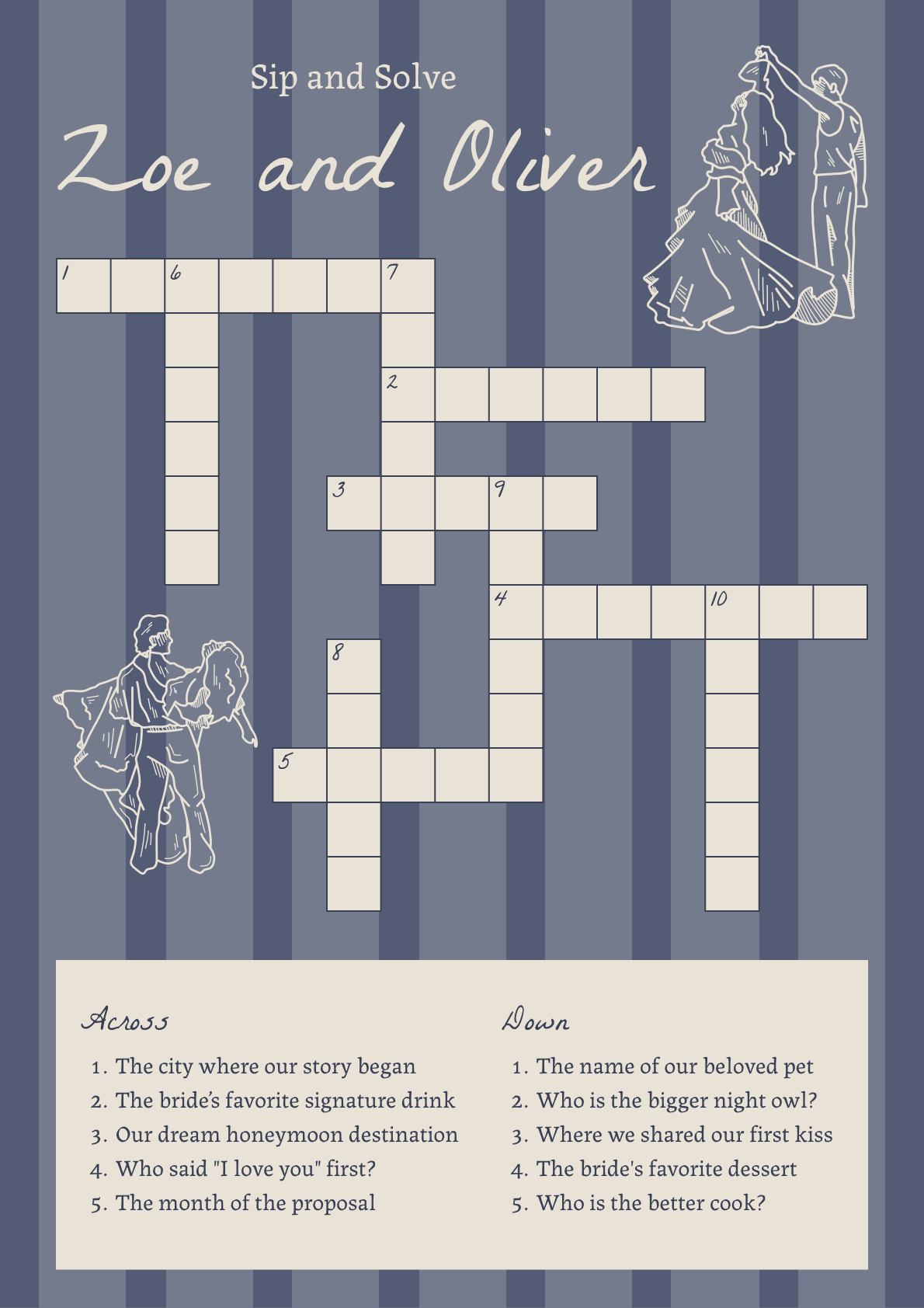 Crossword · Stripes · Classic Blue
